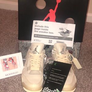 Jordan 4 Retro Off White Sail